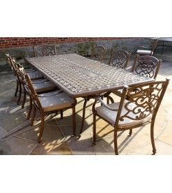 Casino 8 Seater Large Rectangle Table and Chairs Set