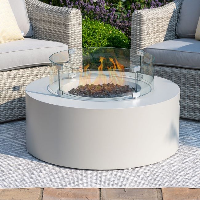 Gas Fire Pit Round Coffee Table, Garden Gas Fire Pit Table Uk
