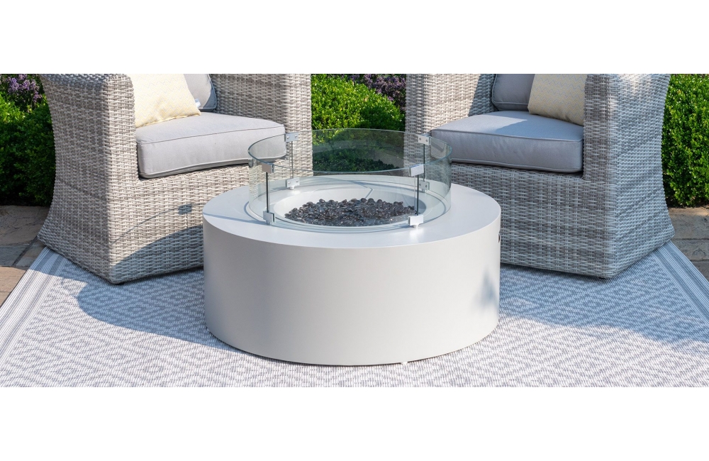 Gas Fire Pit Round Coffee Table - Round Garden Furniture With Fire Pit Tables