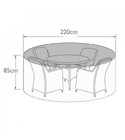 4 Seat Round Dining Set - Winter Cover