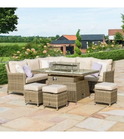 Winchester Corner Dining Set with Fire Pit