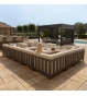 Home Ibiza U Shape Sofa Set with Square Coffee Table