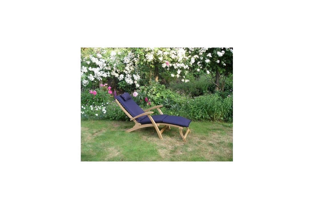 Steamer outdoor cushion - navy blue